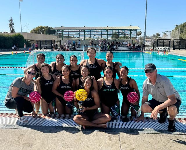 Congratulations to girls water polo on winning the 1st Howl-O-Ween Cup 4-0! Photo courtesy of Fadra Kiehn