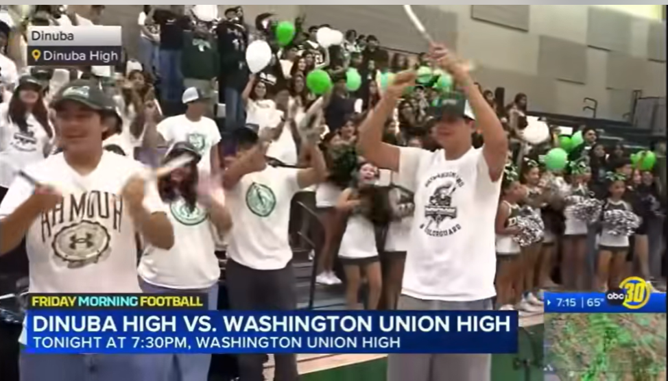 Dinuba High Shines on ABC30 News at 5 A.M. Rally