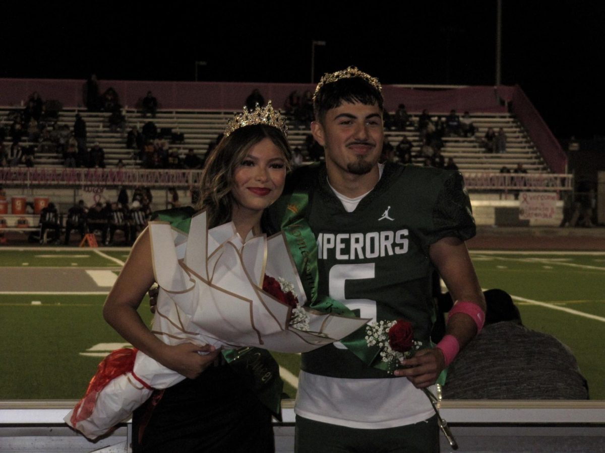 Dinuba High School's new 2025 Homecoming King and Queen: Aiden Gonzalez and Leslie Guillen