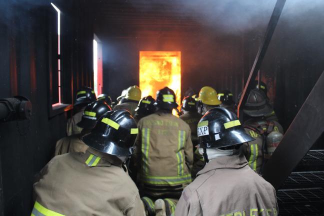 Photo from a training day by Urban Rural Firefighter's Program