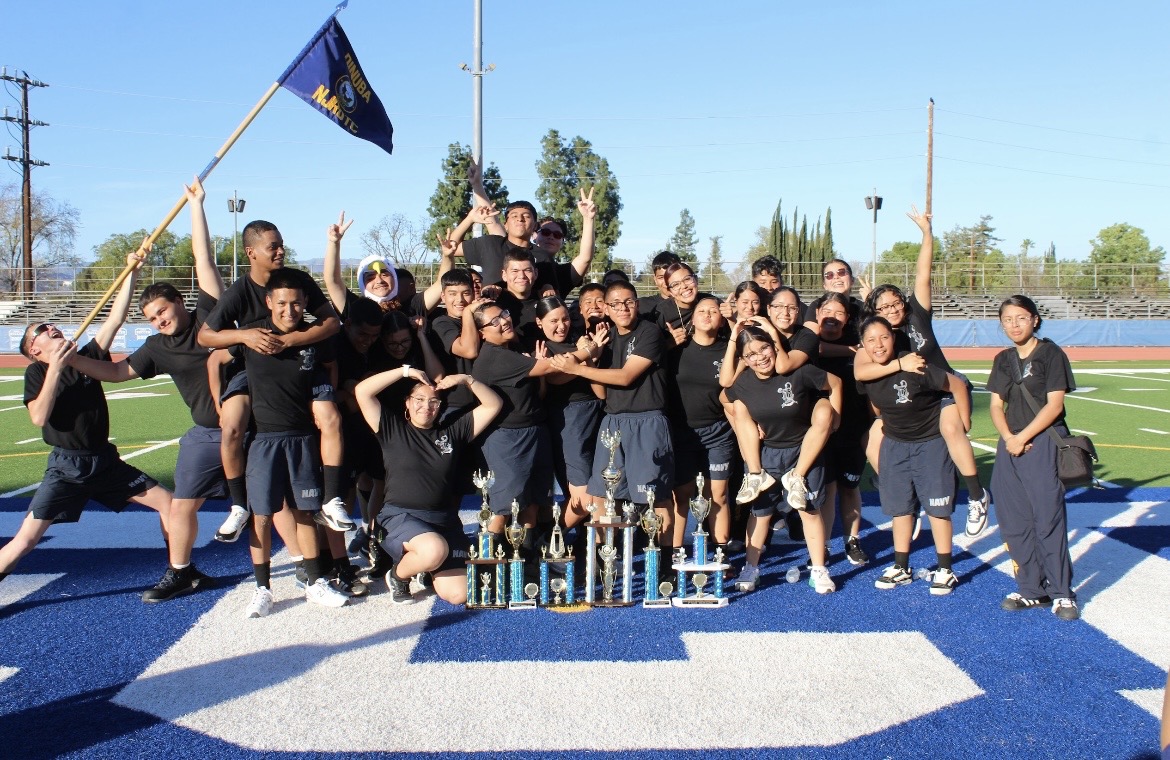 Group Photo of Dinuba NJROTC at Area 22 Regional Championship.