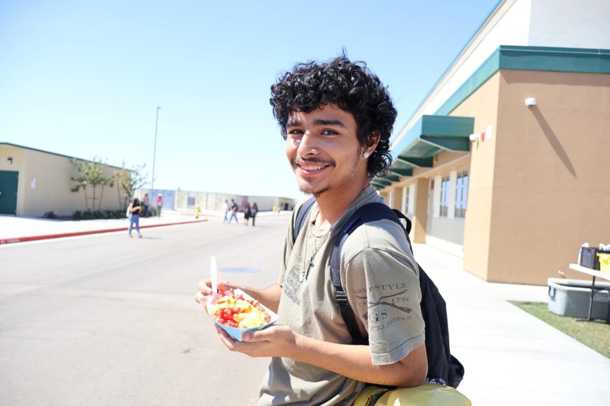 Student enjoying their food