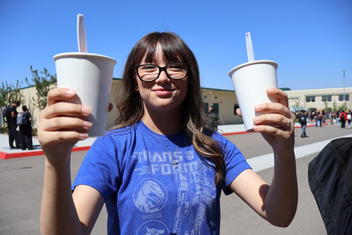 Student enjoying their food