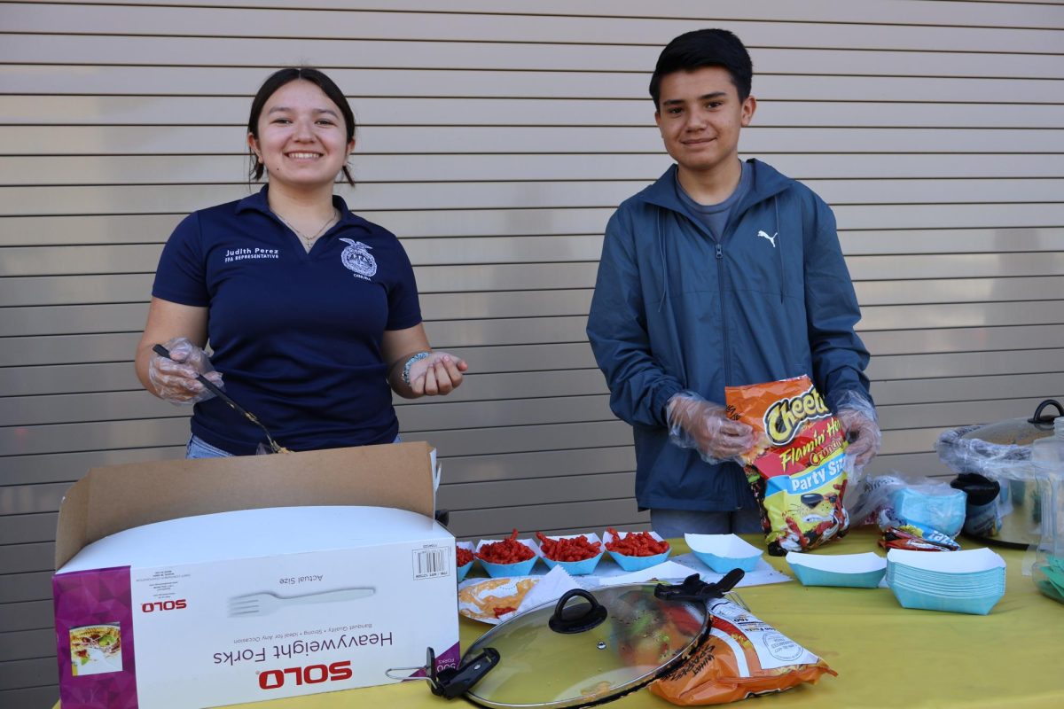 FFA Students selling Hot Cheetos with cheese