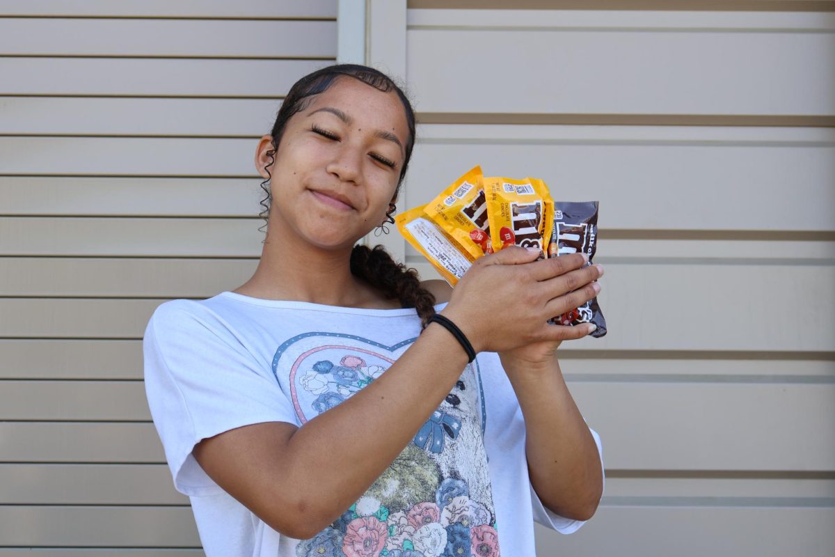 FFA Student selling candy