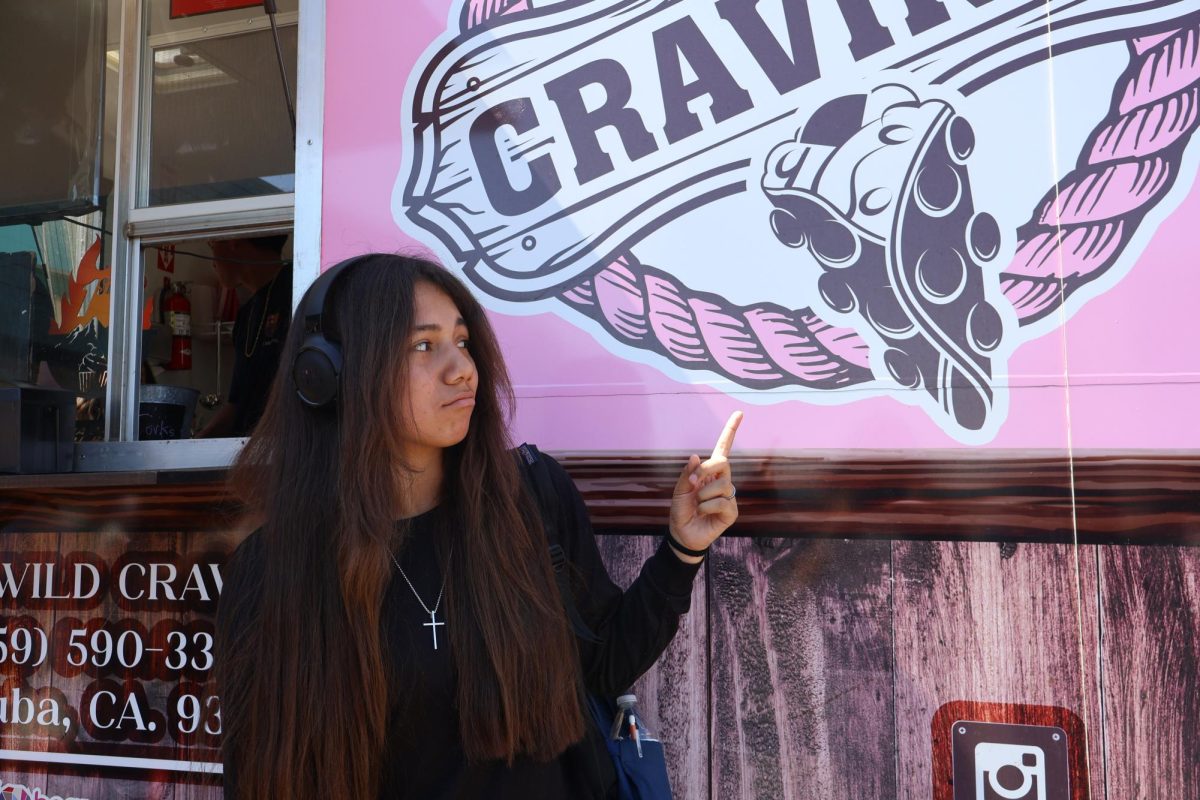Student waiting in line for Wild Cravings